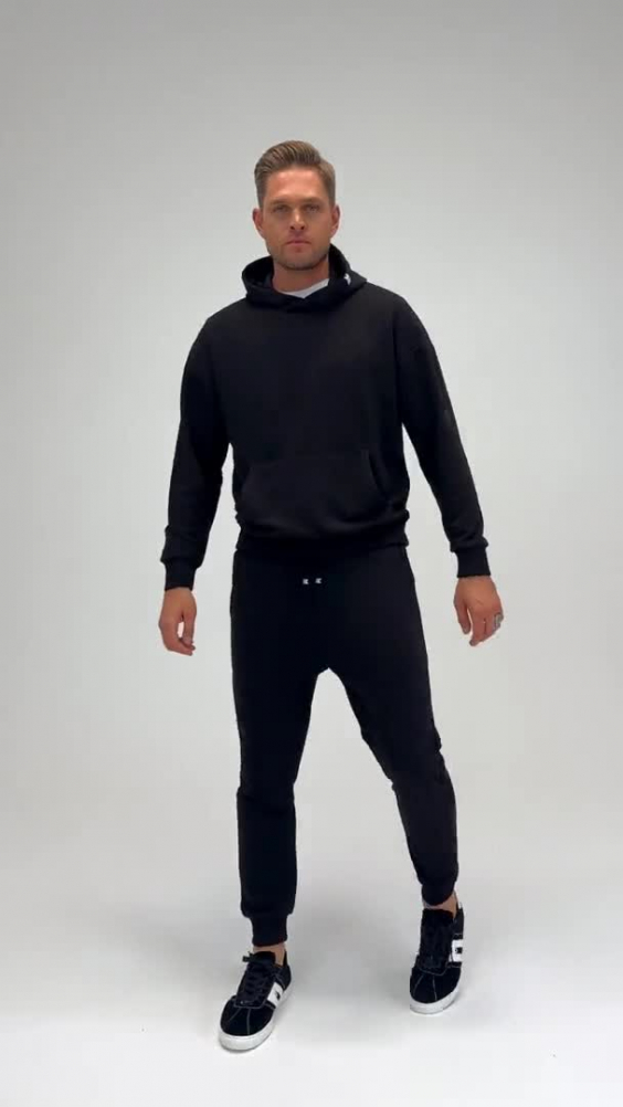 Худи КОТПРОФИ (KOTPROFI) футер 3-х нитка петля черное